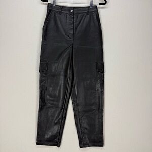 Wilfred Faux Leather Modern Cargo Pants